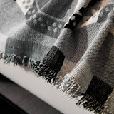 Striped Chenille Sofa Throw Covers, Boho Style Cozy Couch Protector Blanket - Ornate Home
