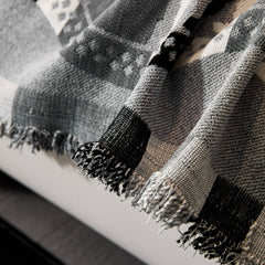 Striped Chenille Sofa Throw Covers, Boho Style Cozy Couch Protector Blanket - Ornate Home