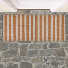 Striped Ivory/Natural 24x57 Doormat - Ornate Home