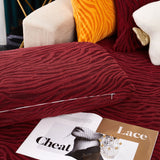 Striped Jacquard Fleece Furniture Covers Stretchable Non-Slip Cushion Covers for L-Shaped Couch, Pets - Ornate Home