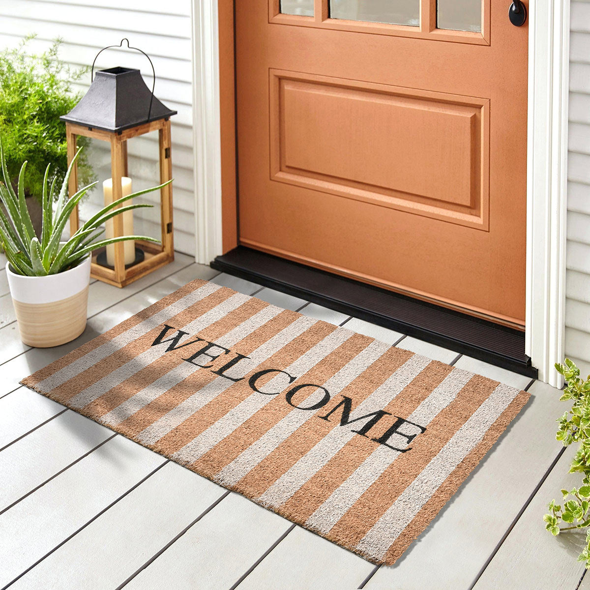 Striped Natural 24x36 Doormat - Ornate Home