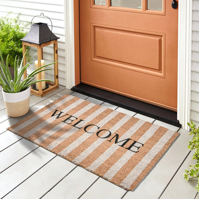 Striped Natural 24x36 Doormat - Ornate Home