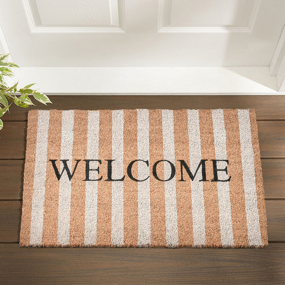 Striped Natural 24x36 Doormat - Ornate Home