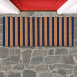 Striped Navy/Natural 24x57 Doormat - Ornate Home