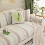 Striped Non-Slip Cooling Couch Cover, Summer Couch Pads for Seat Back Armrest - Ornate Home