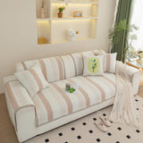 Striped Non-Slip Cooling Couch Cover, Summer Couch Pads for Seat Back Armrest - Ornate Home