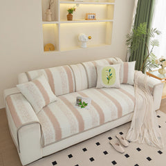 Striped Non-Slip Cooling Couch Cover, Summer Couch Pads for Seat Back Armrest - Ornate Home