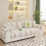 Striped Non-Slip Cooling Couch Cover, Summer Couch Pads for Seat Back Armrest - Ornate Home