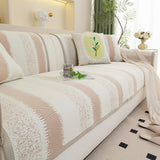 Striped Non-Slip Cooling Couch Cover, Summer Couch Pads for Seat Back Armrest - Ornate Home