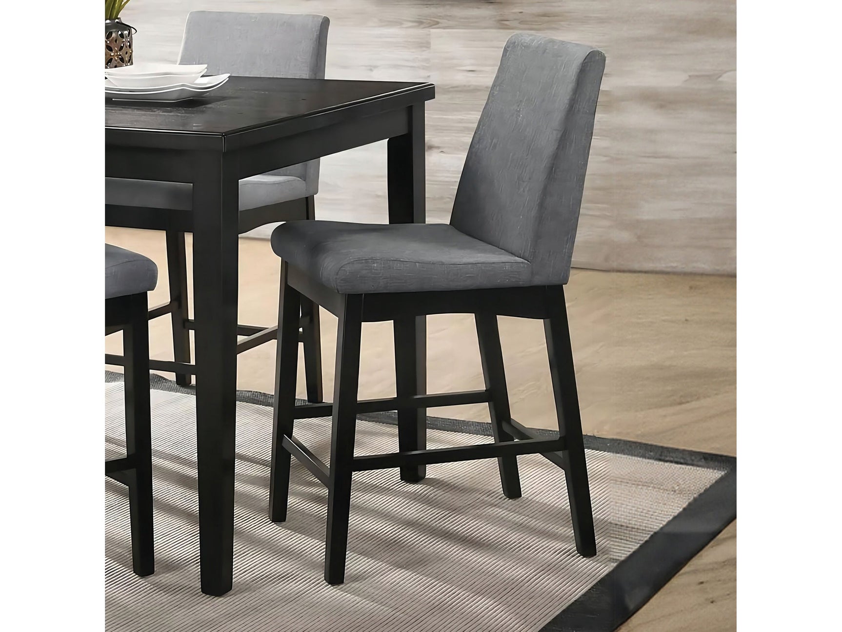 Strom Dark Walnut Counter Height Chair - Ornate Home