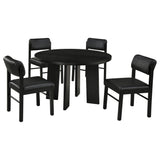 Strouse Black 5-piece Dining Set - Ornate Home