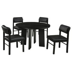 Strouse Black 5-piece Dining Set - Ornate Home