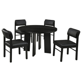 Strouse Black 5-piece Dining Set - Ornate Home