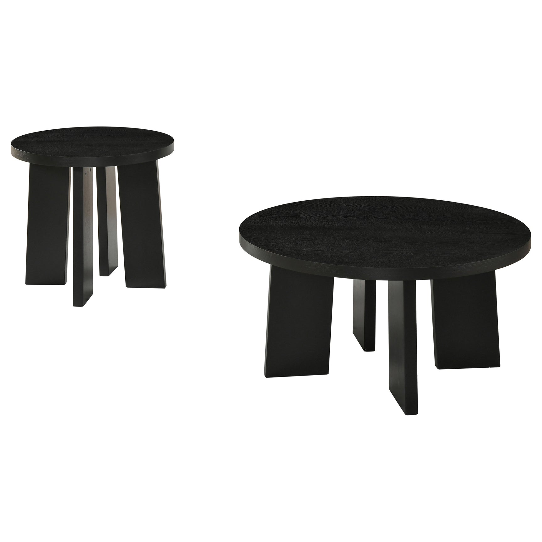 Strouse Black Coffee Table Set - Ornate Home