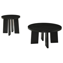 Strouse Black Coffee Table Set - Ornate Home
