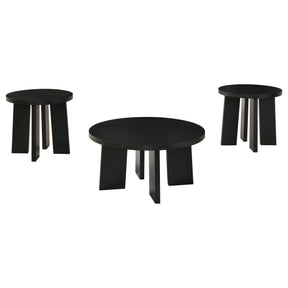 Strouse Black Coffee Table Set - Ornate Home