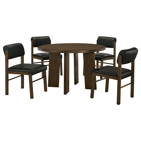 Strouse Black/Walnut 5-piece Dining Set - Ornate Home