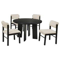 Strouse Cream/Black 5-piece Dining Set - Ornate Home