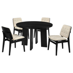 Strouse Cream/Black 5-piece Dining Set - Ornate Home