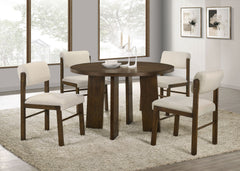 Strouse Cream/Walnut 5-piece Dining Set - Ornate Home