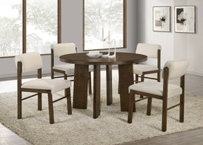Strouse Cream/Walnut 5-piece Dining Set - Ornate Home