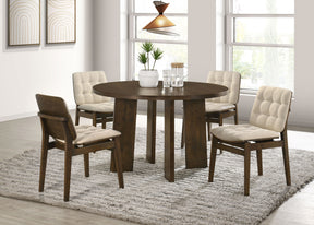 Strouse Cream/Walnut 5-piece Dining Set - Ornate Home