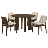 Strouse Cream/Walnut 5-piece Dining Set - Ornate Home