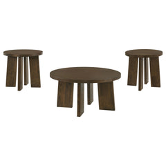 Strouse Dark Walnut Coffee Table Set - Ornate Home