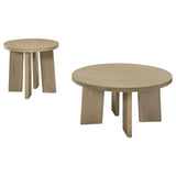 Strouse Natural Oak Coffee Table Set - Ornate Home