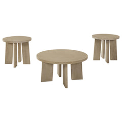 Strouse Natural Oak Coffee Table Set - Ornate Home