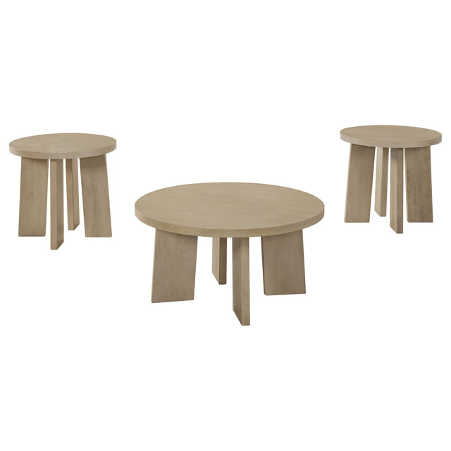 Strouse Natural Oak Coffee Table Set - Ornate Home
