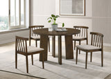 Strouse Walnut 47-inch Round Wood Dining Room Table - Ornate Home
