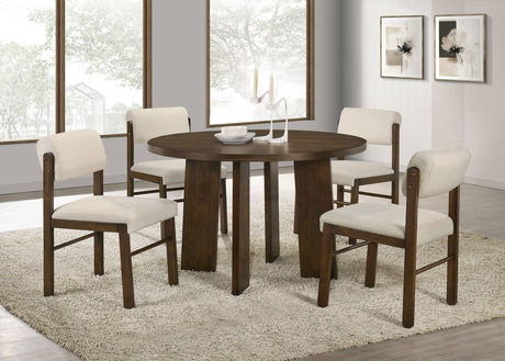 Strouse Walnut 47-inch Round Wood Dining Room Table - Ornate Home