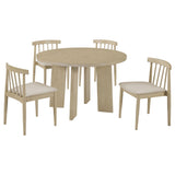Strouse Wheat/Natural Oak 5-piece Dining Set - Ornate Home