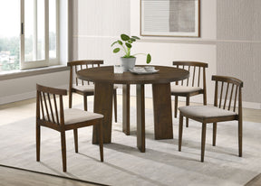 Strouse Wheat/Walnut 5-piece Dining Set - Ornate Home