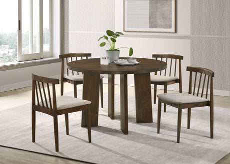 Strouse Wheat/Walnut 5-piece Dining Set - Ornate Home