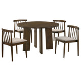 Strouse Wheat/Walnut 5-piece Dining Set - Ornate Home