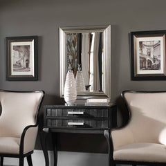 Stuart Silver Beaded Mirror - Ornate Home