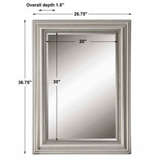 Stuart Silver Beaded Mirror - Ornate Home