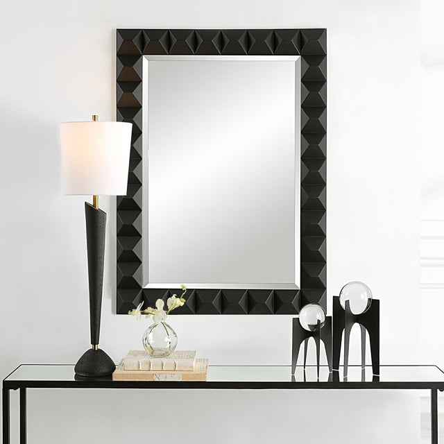 Studded Black Mirror - Ornate Home