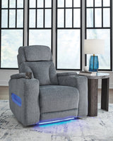 Studio Cave Steel Power Reclining Loveseat and Power Recliner - Ornate Home