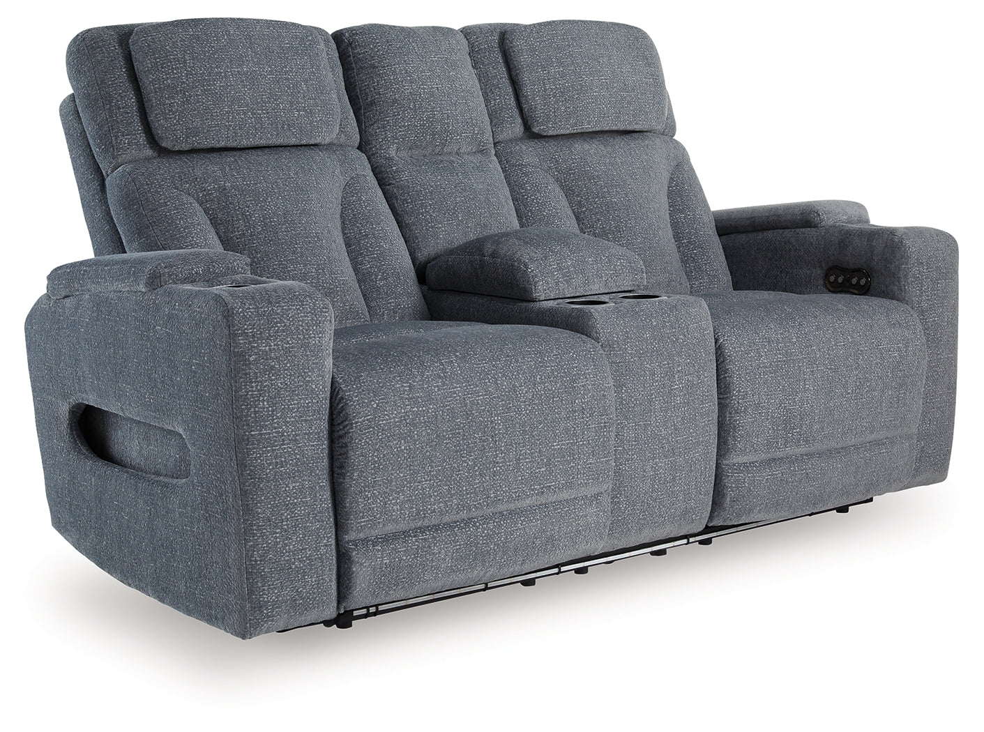 Studio Cave Steel Power Reclining Loveseat w/Console (Online Special Price) - Ornate Home