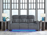 Studio Cave Steel Power Reclining Sofa - Ornate Home