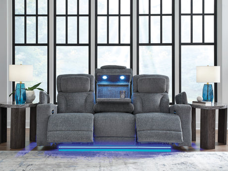 Studio Cave Steel Power Reclining Sofa - Ornate Home
