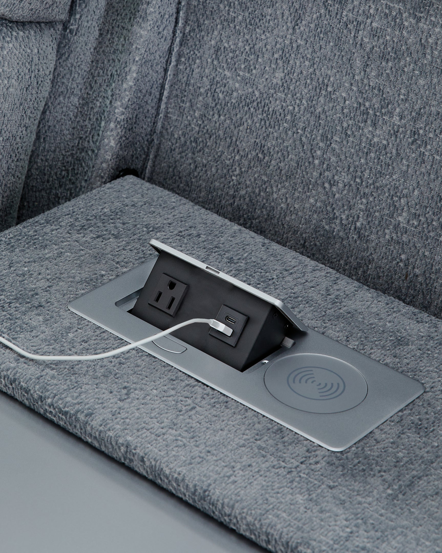 Studio Cave Steel Power Reclining Sofa - Ornate Home