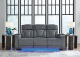 Studio Cave Steel Power Reclining Sofa and Loveseat - Ornate Home