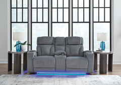 Studio Cave Steel Power Reclining Sofa and Loveseat - Ornate Home