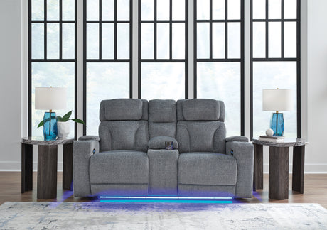 Studio Cave Steel Power Reclining Sofa and Loveseat - Ornate Home
