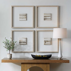 Studying Sepia Hand Painted Canvases (Set of 4) - Ornate Home