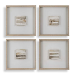 Studying Sepia Hand Painted Canvases (Set of 4) - Ornate Home